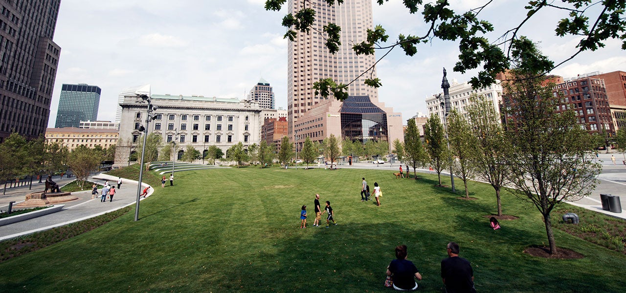 Photo of Cleveland's outdoor Public Square